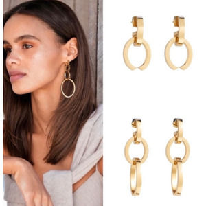 VITA FEDE Cassio 10-Way Modular Earrings in Gold NWT